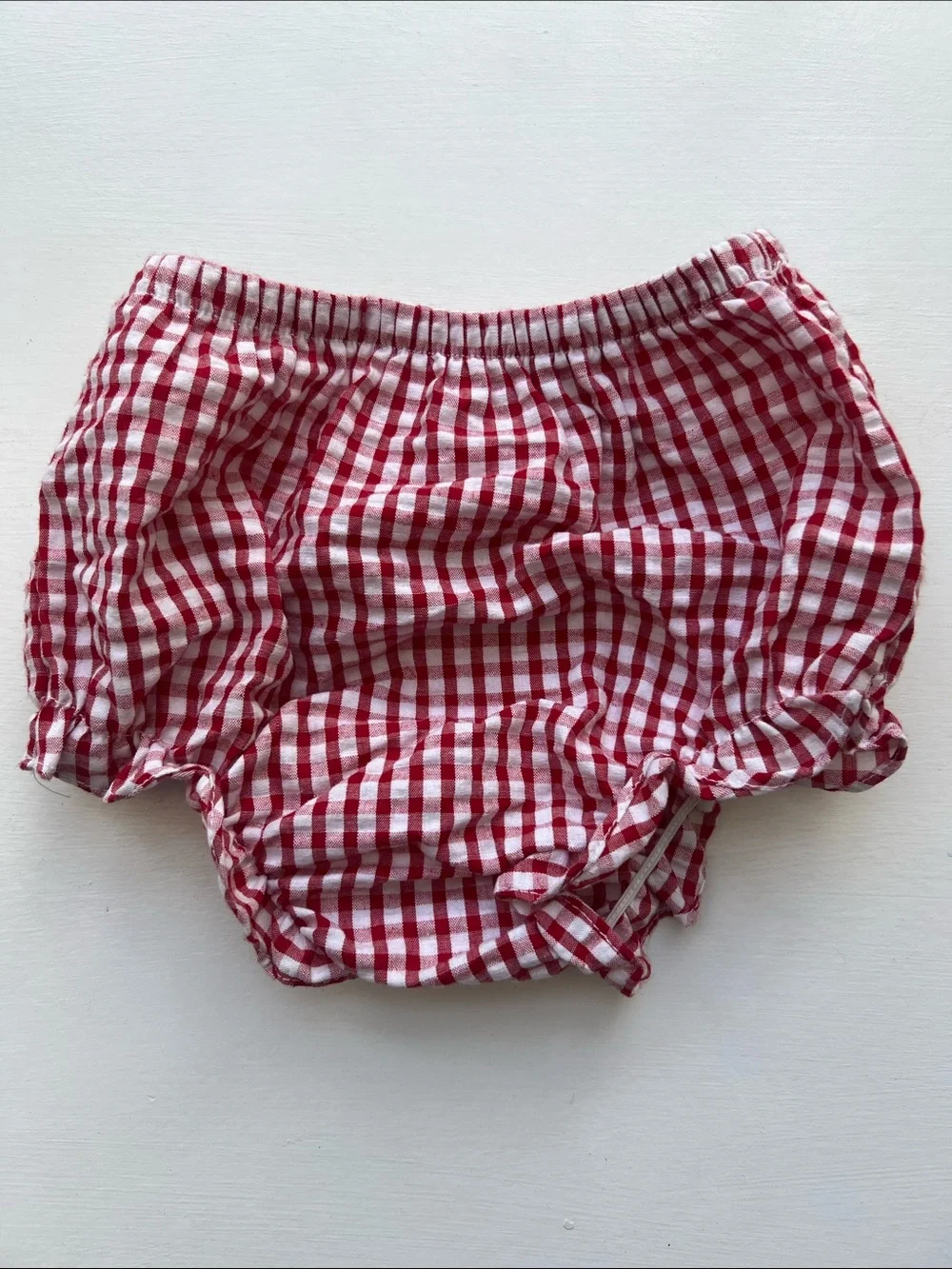 Rare Editions Red, White & Navy Gingham Butterfly Dress